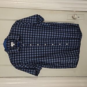 Men's Plaid Button Down Shirt- XL